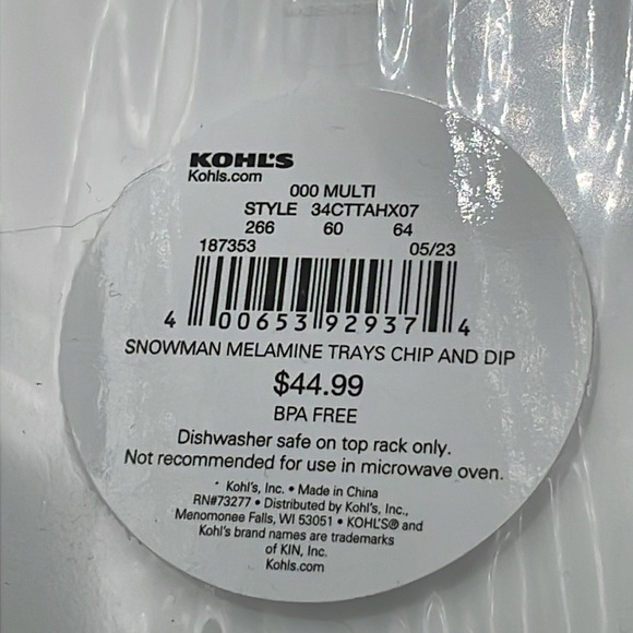 NWT Christmas chip and dip set - Picture 2 of 3